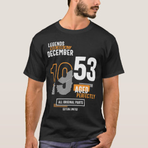 Camiseta 68º Aniversário Da Legenda Foi Nascer Em Dezembro