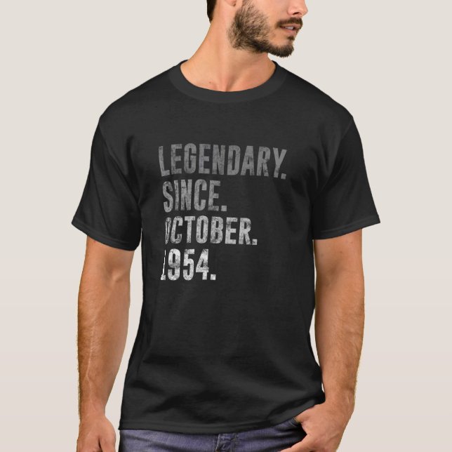 Camiseta 68º aniversário da Legendária Vintage desde outubr (Frente)