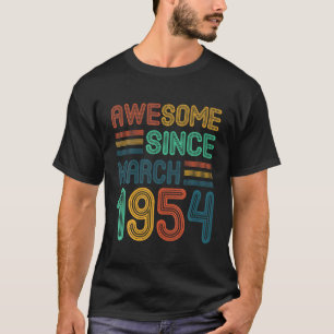Camiseta 68º aniversário é fantástico desde março de 1954 6