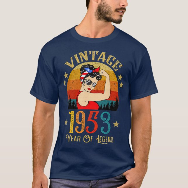 Camiseta 68º Aniversário Presente 68 Anos Para Mulheres Ret (Frente)