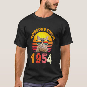 Camiseta 68º aniversário Vintage Cat Incrível desde 1954
