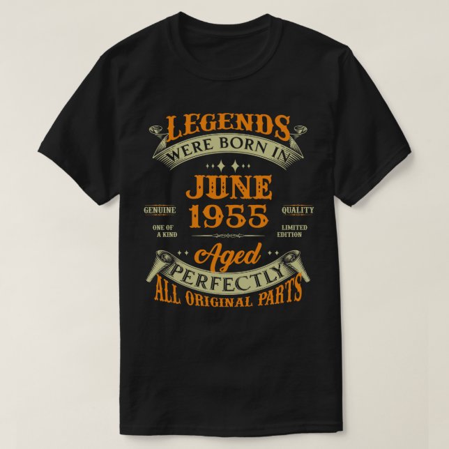 Camiseta 68. º Aniversário Nascer De Legendas De Presente E (Frente do Design)