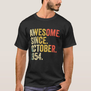 Camiseta 68 Anos 68 Anos Aniversário Incrível Desde outubro
