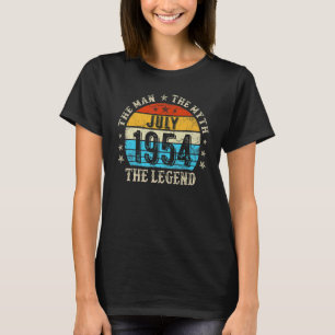 Camiseta 68 anos O Homem Mito Legenda Julho de 1954 68º Bir