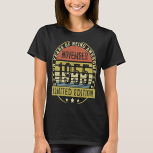 Camiseta 68 anos Vintage novembro de 1955 68º aniversário