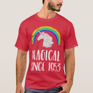 Camiseta 68th birthday, vintage unicorn, Magical since 1953