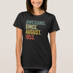 Camiseta 69º Aniversário Impressionante Desde Agosto De 195