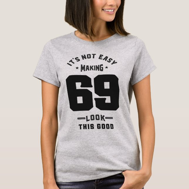 Camiseta 69º presente de aniversário (Frente)