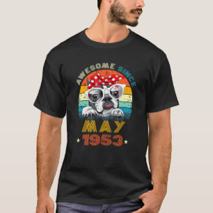 Camiseta 69. º aniversário ama Boston Terrier 69 anos desde