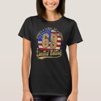 Camiseta 69. º Aniversário Nível Superior Vintage Retro U S