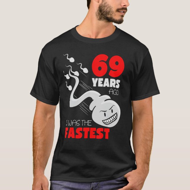 Camiseta 69 Anos Aniversário Gag 69 Anos Atrás Eu Era A Fa (Frente)