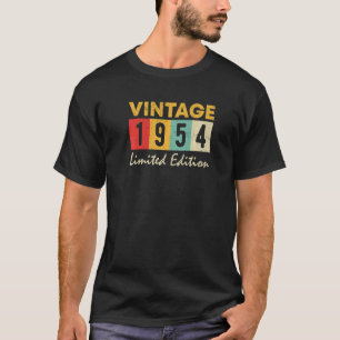 Camiseta 69 anos Vintage 1954 69º aniversário