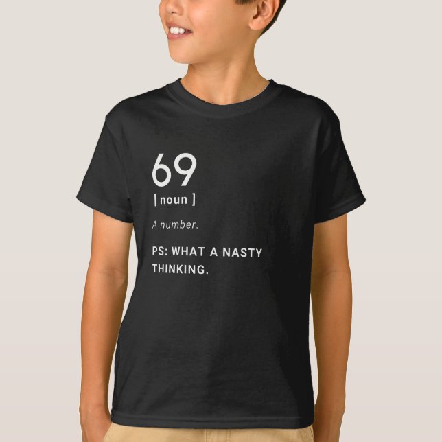 Camiseta 69 definição engraçada (Frente)