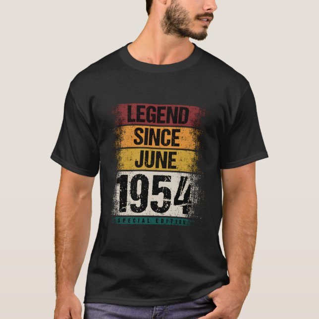 Camiseta 69 Nasceres De Junho De 1954 69ª Decoração (Frente)