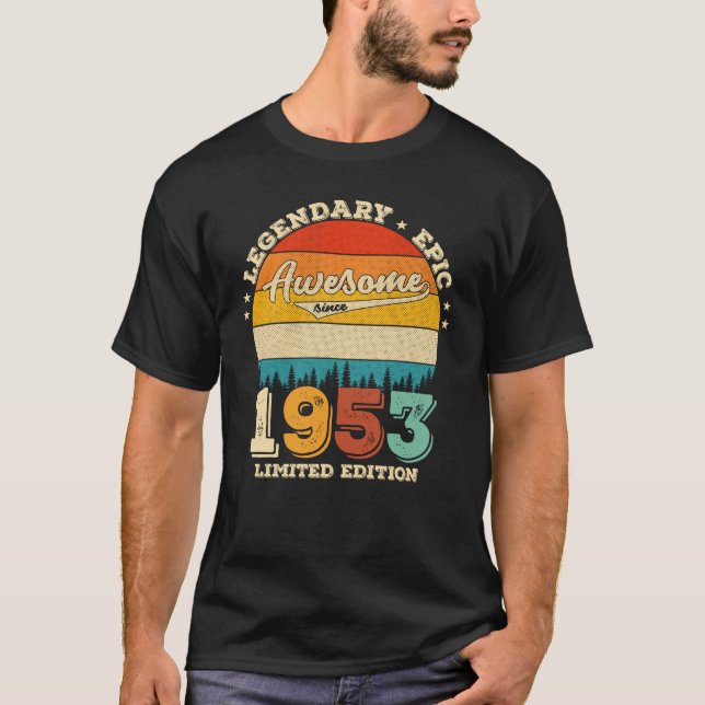 Camiseta 69 Year Old Awesome Since 1953 69th Birthday Gift (Frente)