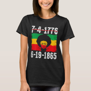 Camiseta 6-19-1865 História Negra Africana-Americana Mês 1