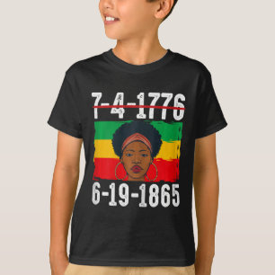 Camiseta 6-19-1865 Mês de História Negra Africana-Americana