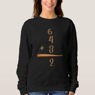 Camiseta 6+4+32 Jogada Dupla Jogador de Beisebol Frase de B