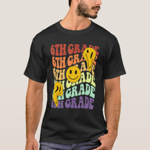 Camiseta 6 6º professor de volta à Escola Retro