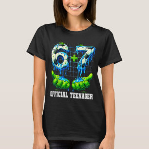 Camiseta 6+7 adolescente de 13 anos gota de futebol anivers