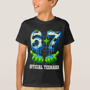 Camiseta 6+7 adolescente de 13 anos gota de futebol anivers