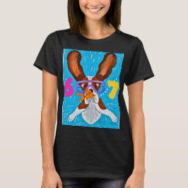 Camiseta 6 7 Basset Hound Underwater with fish shirt