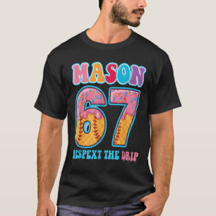 Camiseta 6 7 Beisebol Mason Gotejamento Número 67 Jogador O