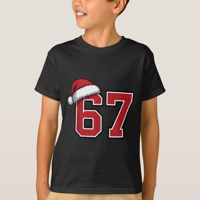 Camiseta 6 7 Christmas 67 Santa Six Seven Funny Christmas B (Frente)