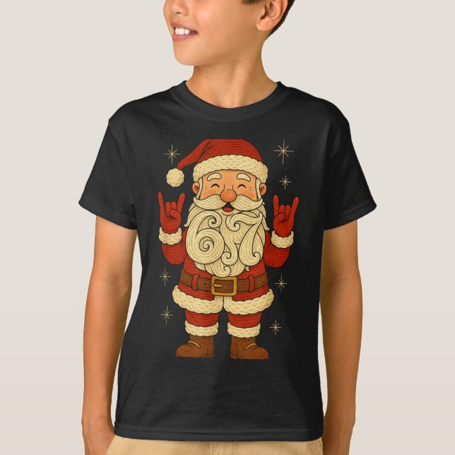 Camiseta 6 7 Christmas 67 Santa Six Seven Funny Meme Boys T (Frente)