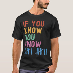 Camiseta 6 7 Engraçado Se Você Sabe Você Sabe Marcas de Con