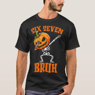 Camiseta 6 7 Halloween 67 Meme Seis Sete Dabbing Geração Al