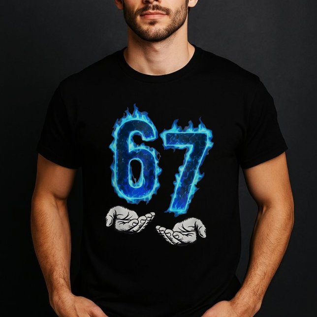 Camiseta 6 7 Meme Seis Sete 67 Mãos Meme Engraçado (Criador carregado)