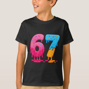Camiseta 6 7 Meme Seis Sete Sorvete Drip
