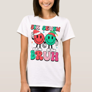 Camiseta 6 7 Meme Seis Sete Xmas Divertido 67 Natal Meninos