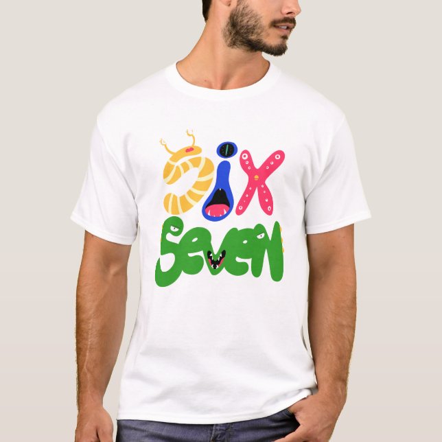 Camiseta 6 7 Monstros (Frente)
