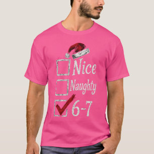 Camiseta 6-7 Nice Naughty 67 Brain Rot - moderno