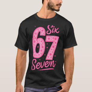 Camiseta 6 7 Número 67 Rosa Seis Sete Meme Gíria Mulheres M