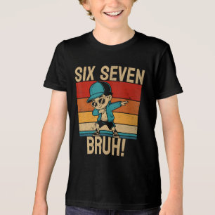 Camiseta 6 7 Números Dabbing Seis Sete Cara