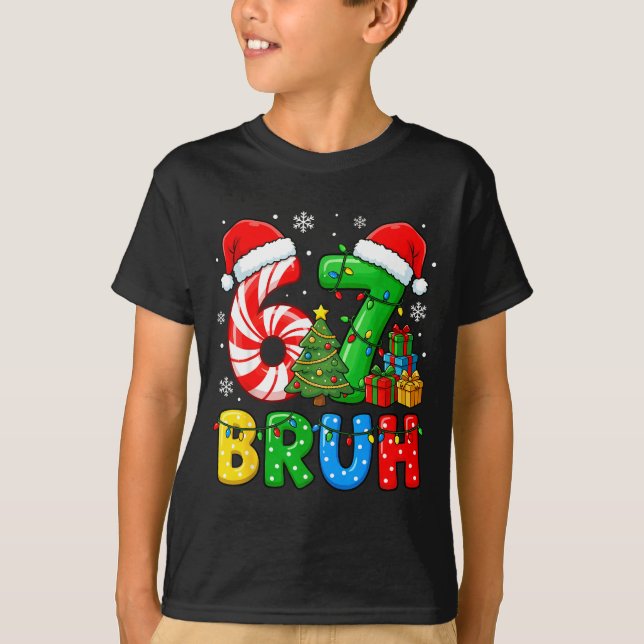 Camiseta 6 7 Pajamas Six Seven Matching Ugly Christmas 67 G (Frente)