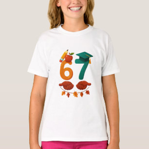 Camiseta 6 7 presente de volta às aulas para estudantes