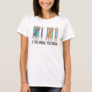 Camiseta 6 7 Se Você Sabe Você Sabe Marcas de Contagem Lápi