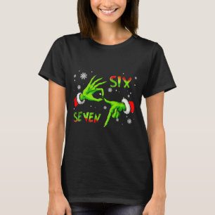 Camiseta 6 7 Seis Sete Mão Geração Z Alpha Meme Gíria Natal