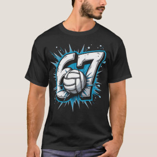Camiseta 6 7 Volei Meme Poder Humor Esportivo