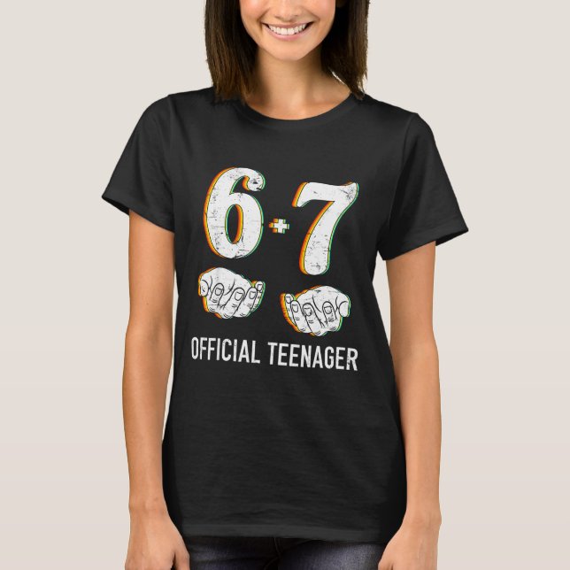 Camiseta 6+7 Year Old Boys Girls Teenager 13th Birthday Fun (Frente)
