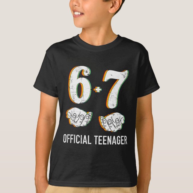 Camiseta 6+7 Year Old Boys Girls Teenager 13th Birthday Fun (Frente)