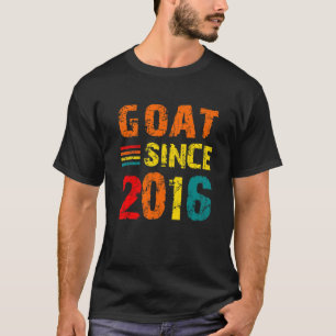 Camiseta 6 Aniversário De 6 Anos De Idade Caprino Desde 201