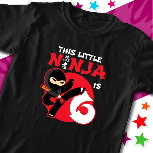 Camiseta 6 Aniversário de 6 anos Festa de Crianças Pequenas