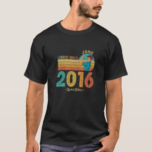 Camiseta 6 Aniversário De Junho De 2016 Legenda Desde 2016