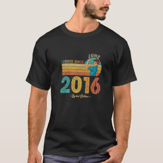 Camiseta 6 Aniversário De Junho De 2016 Legenda Desde 2016 