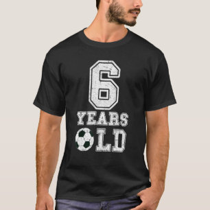Camiseta 6 Aniversário Esporte 6 Anos Futebol 6 Meninos